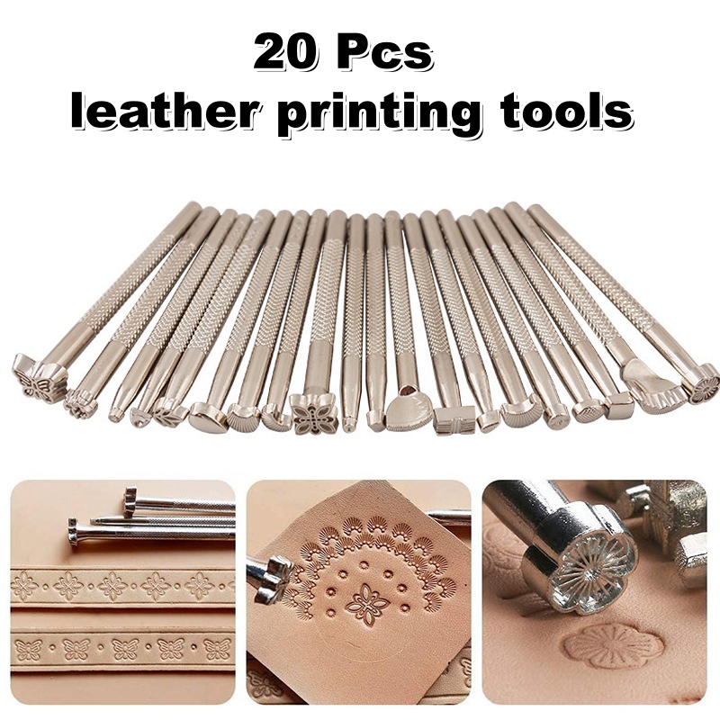Leatherwork Embossing - Juego de 20 Herramientas para Estampado