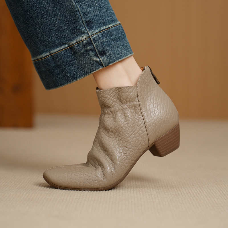 Leather Work Women Shoes - 2027 Nuevas Botas para Mujer de