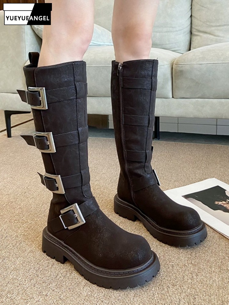 Leather Work Women Shoes - Botas de Moda para Mujer con