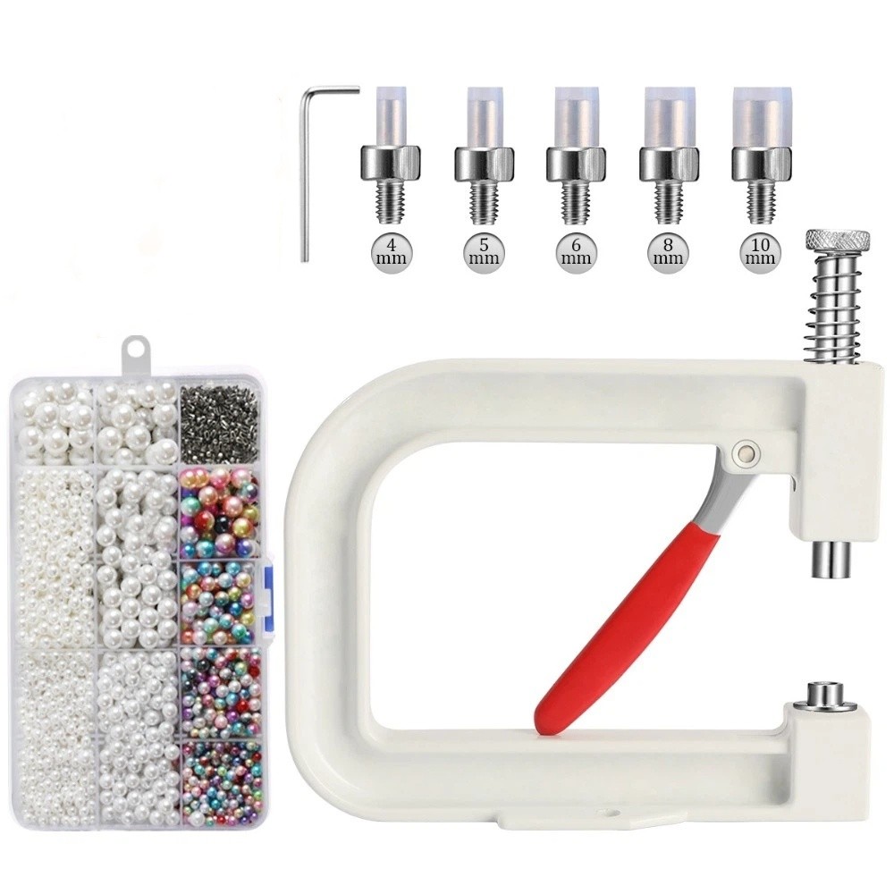 Snap Fastener Setter - Máquina Manual Portátil para Engastar Perlas,