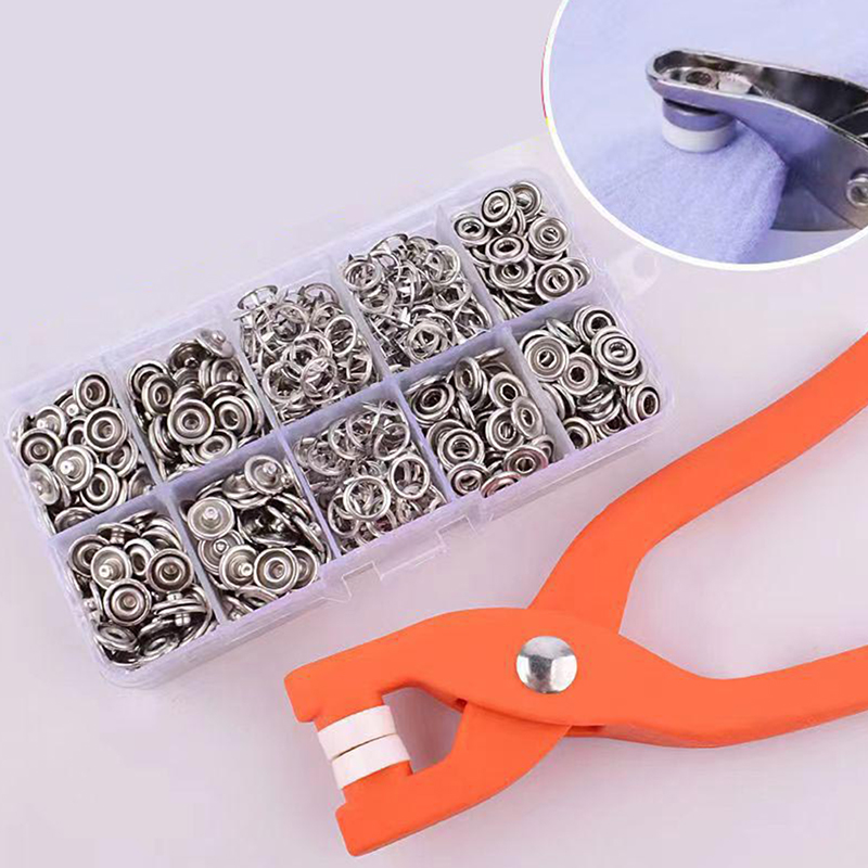 Snap Fastener Setter - 50 botones metálicos de presión de
