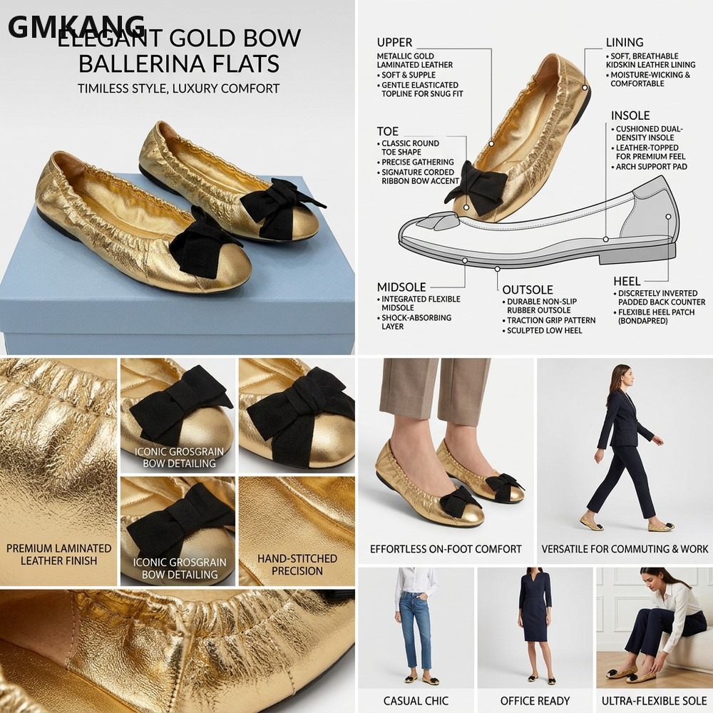 Zapatos Planos de Ballet para  - Leather Work Women Shoes reseña y precio