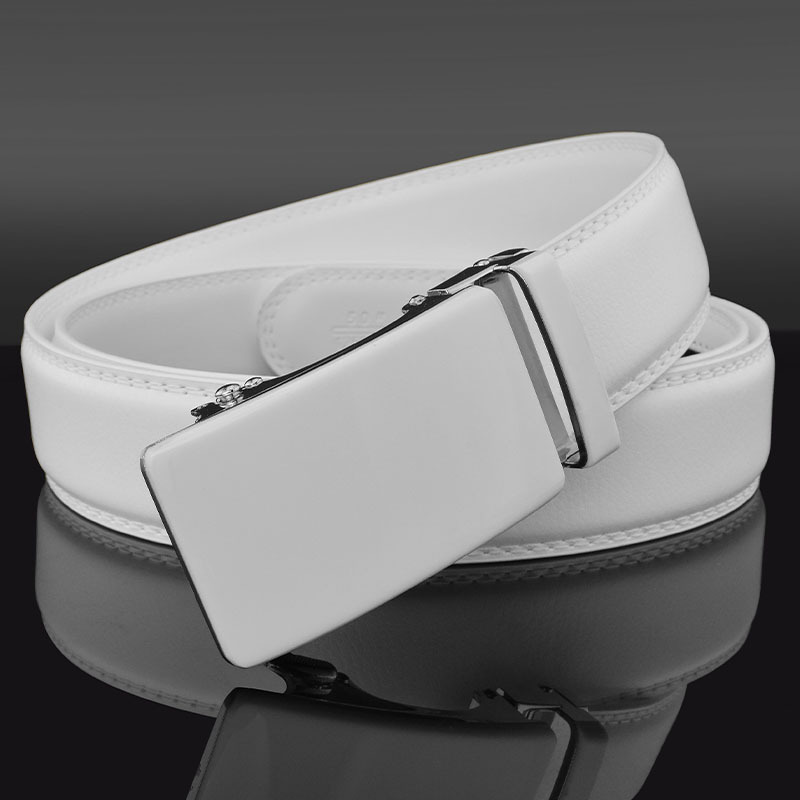 Cinturón blanco con hebilla au - Leather Work Jeans reseña y precio