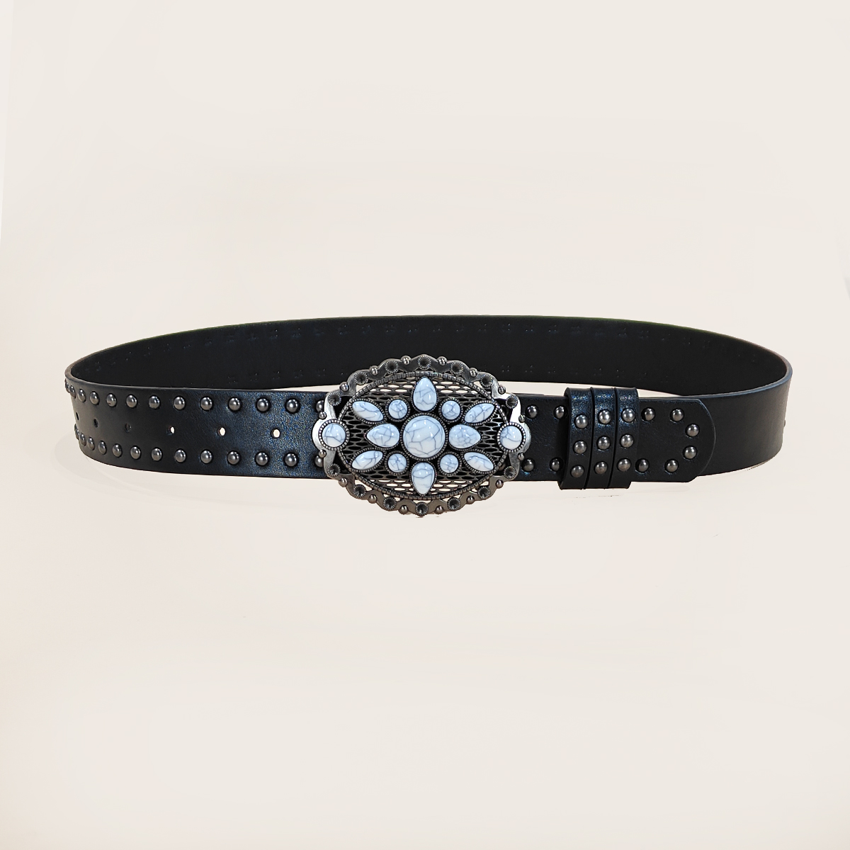 Cinturón casual punk con remac - Leather Work Jeans reseña y precio