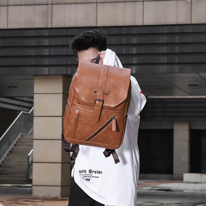 Mochila de Cuero Estampada de  - Leather Work Rucksack Mens reseña y precio