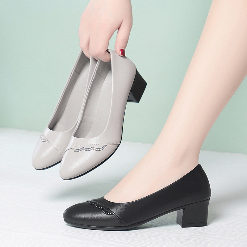 AIYUQI Zapatos de tacón de cue - Leather Work Women Shoes reseña y precio