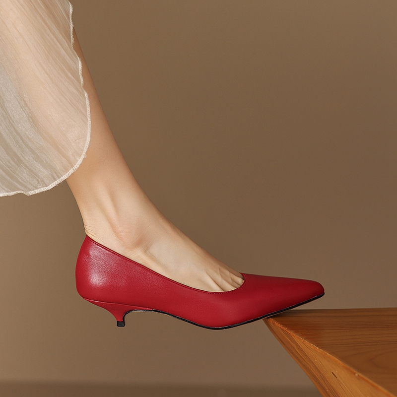 Zapatos de trabajo de tacón me - Leather Work Women Shoes reseña y precio