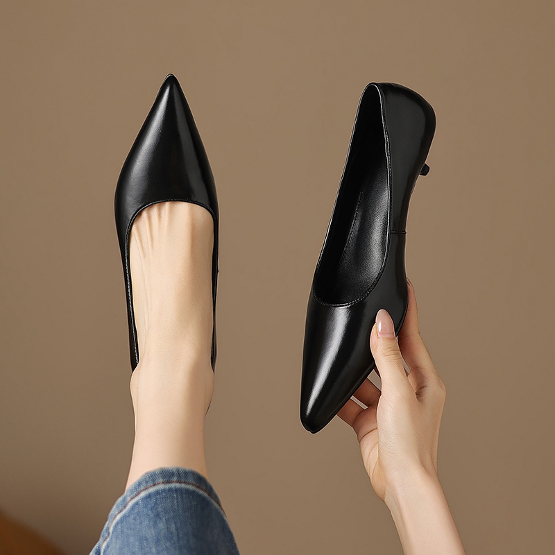 Zapatos de trabajo de tacón me - Leather Work Women Shoes reseña y precio