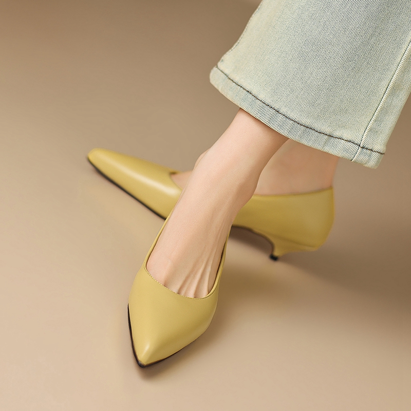 Zapatos de trabajo de tacón me - Leather Work Women Shoes reseña y precio