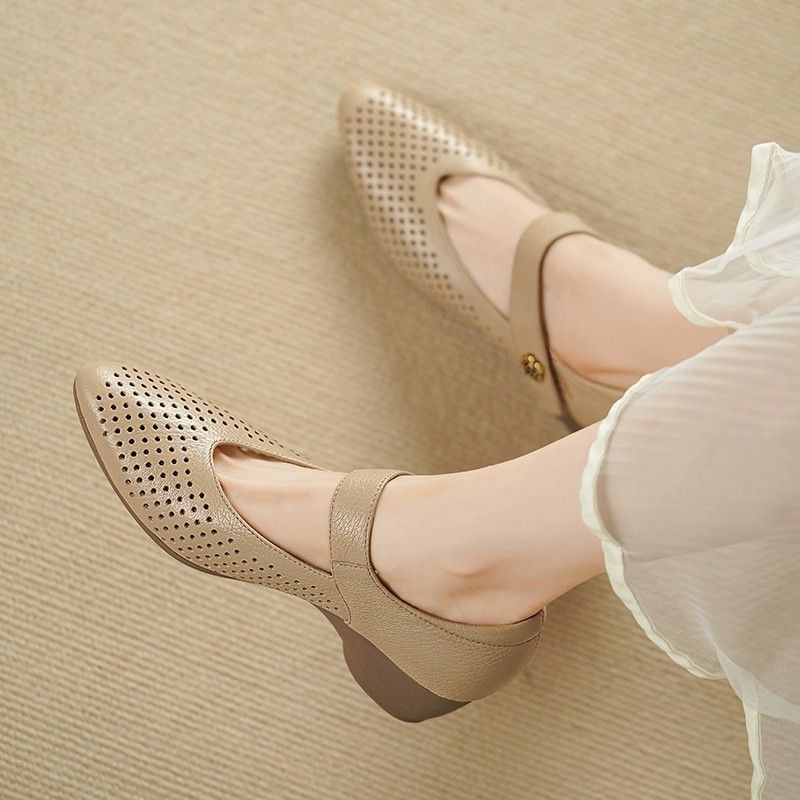Zapatos de Tacón de Cuña Mary  - Leather Work Outfit reseña y precio